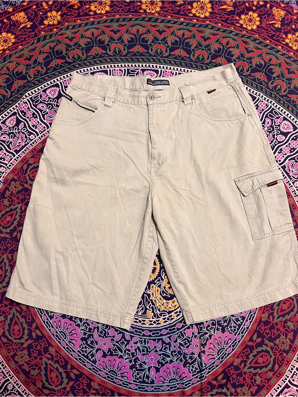 FUBU Beige Men's Cargo Shorts - Classic Casual Style size 42